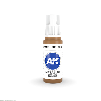 AK11195 Краска акриловая Rusty Brass 17ml