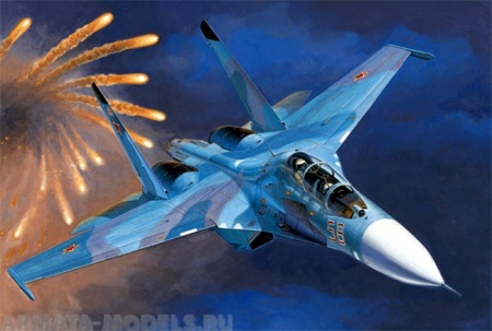 01645 Самолет  Су-27УБ  Trumpeter