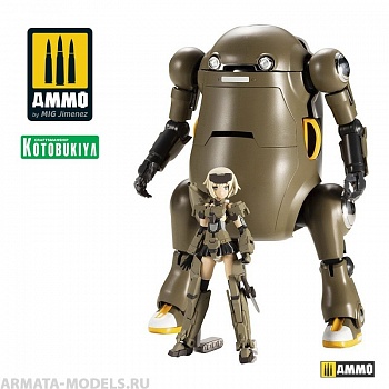 KTOFG074 Сборная модель Frame Arms Girl Plastic Model Kit Hand Scale Girl Gourai with MechatroWeGo Brown