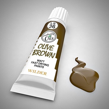 LS-36 Краски специальные быстросохнущие, на основе льняного масла. 20 мл цвет оливковый коричневый