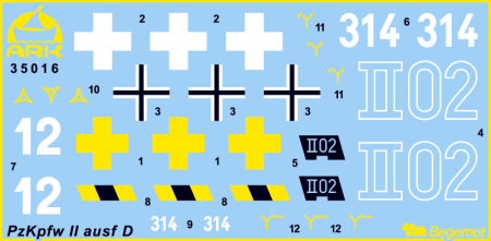 35016 Немецкий легкий танк Т II D ARK model