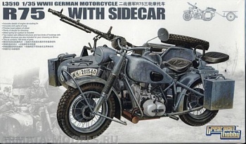L3510 WWII German BMW R75 with Sidecar/w trailers