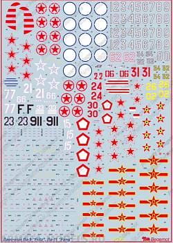 72077B Декаль Лавочкин Ла-9, Ла-11 1.72