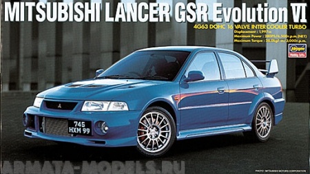 24020 Автомобиль Lancer GSR Evolution VI Hasegawa