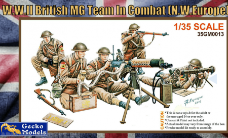 35GM0013 British MG Team in Combat GECKO MODELS