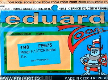 FE675 Фототравление Mirage F.1CT/CR interior S.A. for Kitty Hawk kit (Eduard) 1/48