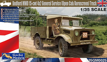 35GM0025 Армейский автомобиль Bedford MWD 15-cwt 4x2 GS Truck  (GECKO MODELS) 1/35