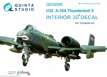 QD32008 3D Декаль интерьера кабины A-10A (для модели Trumpeter)