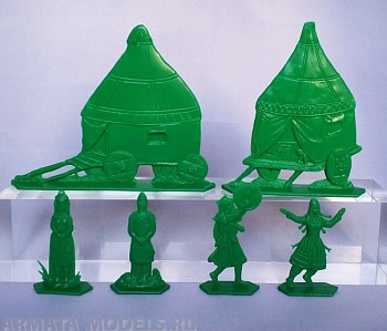 WAB008Green Набор фигур Половецкий стан (зеленый)