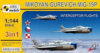 MKM14458 Самолет MiG-19P 3in1 (MARK I Models) 1/144