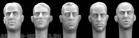 HH08 5 different middle aged euro heads Hornet