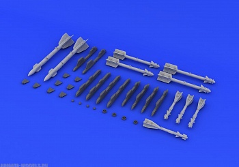 672100  Конверсия For MiG-29A weapons set R-27R/R1, APU-470, R-73, R-60/APU-60 (Eduard Brassin) 