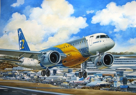 ЕЕ144152_3 Авиалайнер EMB 190E2 WIDEROE Восточный экспресс